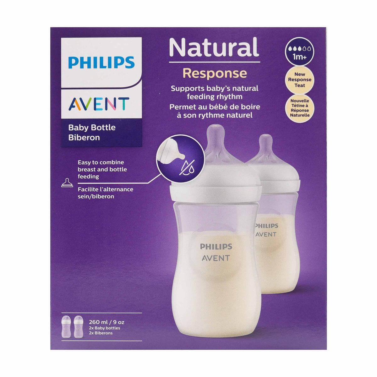 2 Biberon Philips Avent Na.tra.260ML 9Oz