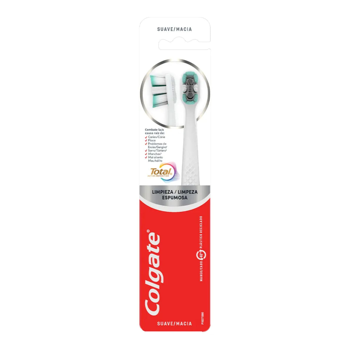 2 Cep Colgate Total Limpieza Espum Suave