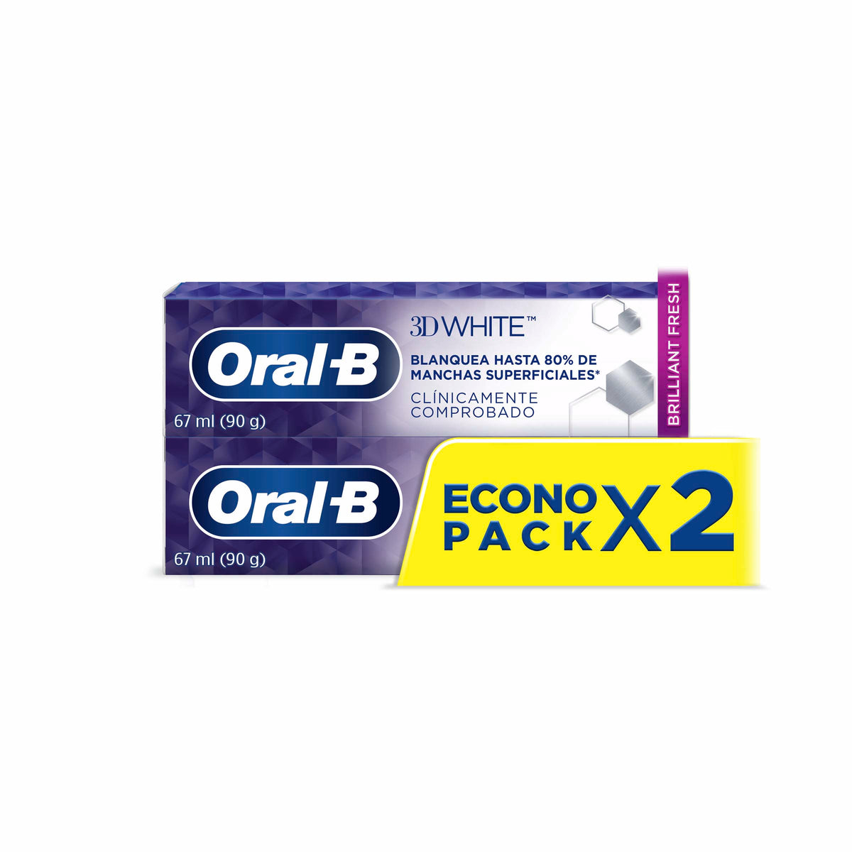 2 Crema Dental Oral-B 3Dw 67ML