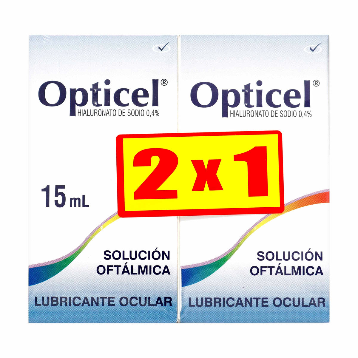 2 Opticel Solucion Oftalmica 15ML P.e