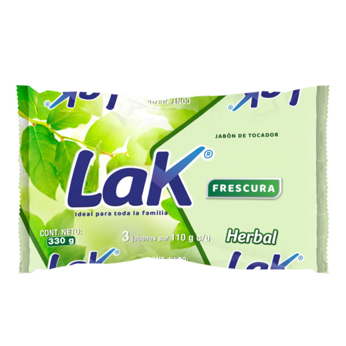 3 Jabon Lak Frescura Herbal 110Gr