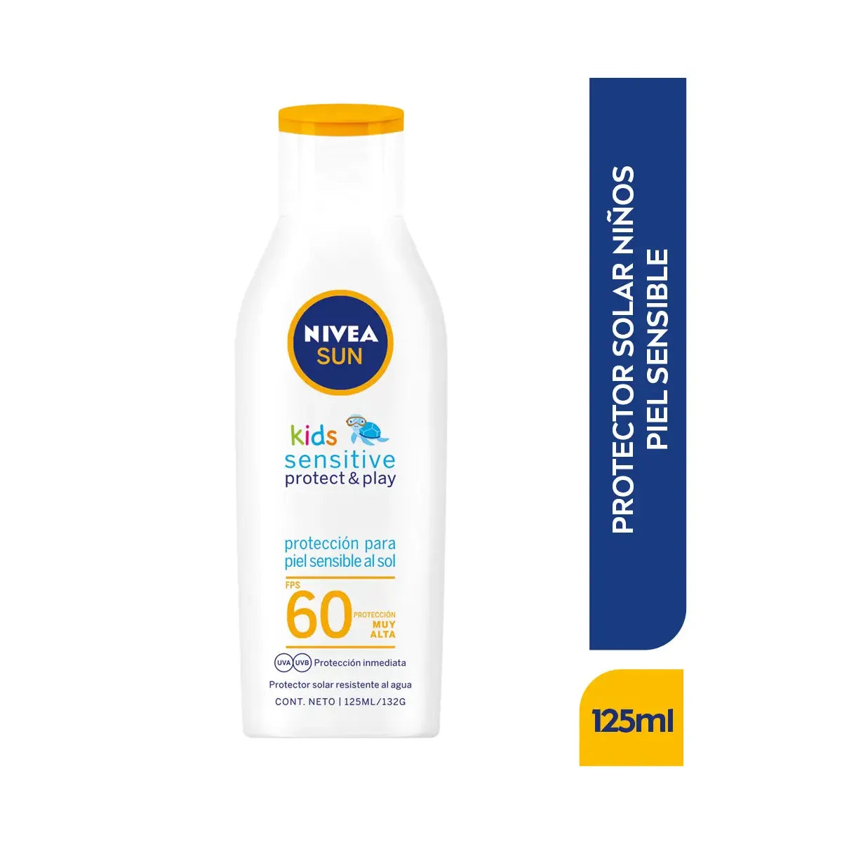 Bloqueador.NIVEA Sun Fps60 Kids Sensit.125 ml