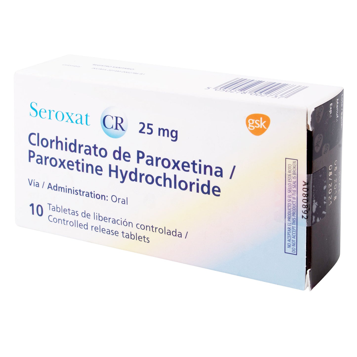 Seroxat Cr 25 mg / 10 Tabletas