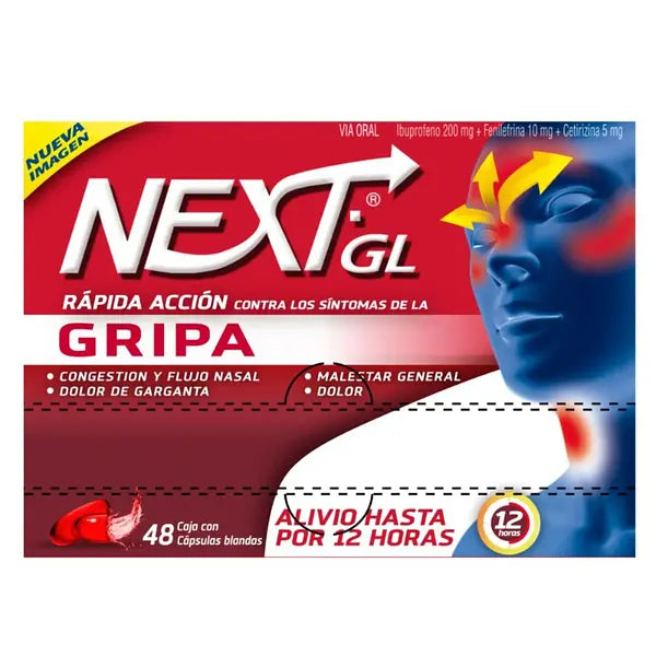 Next Gel Gripa 100 Capsulas Blandas