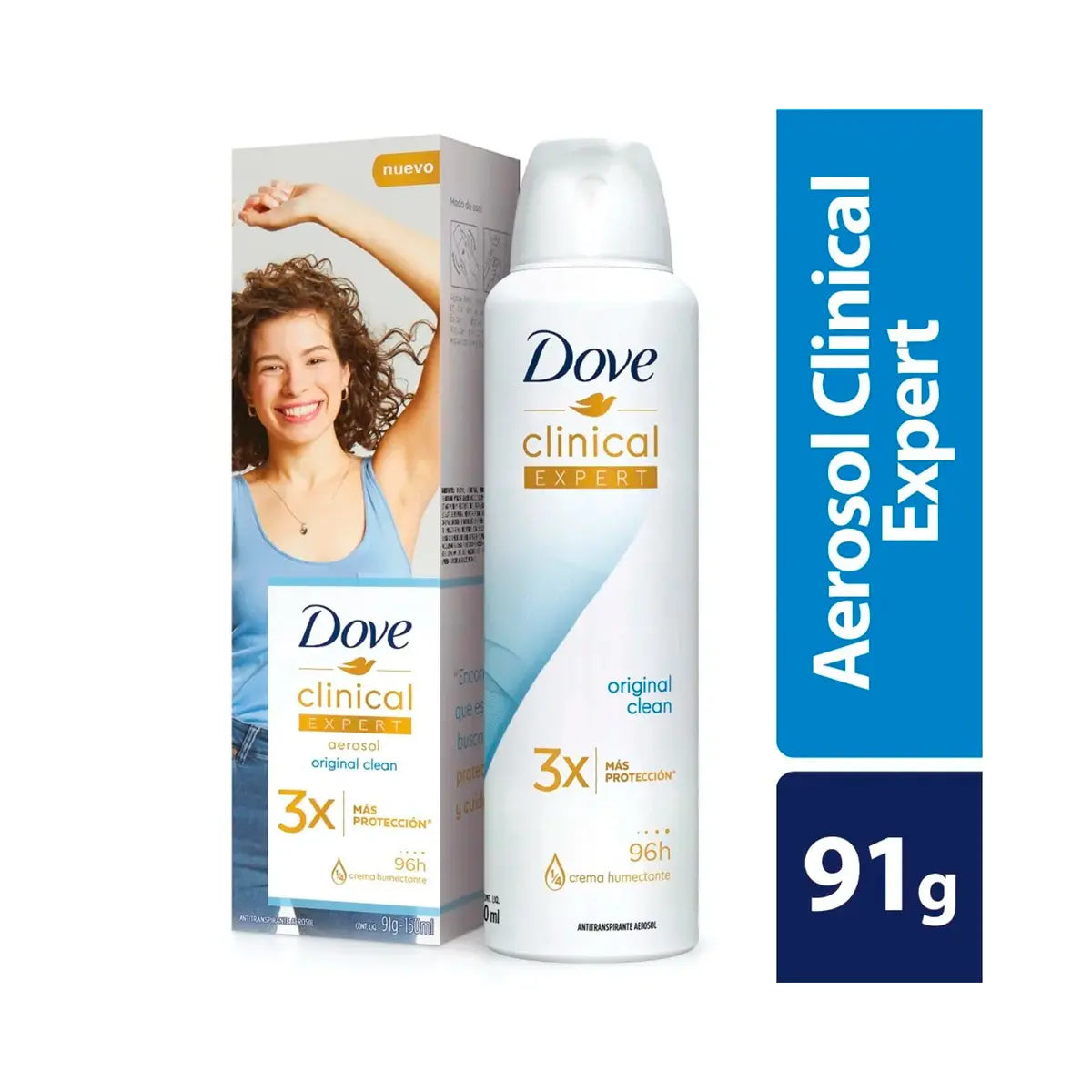 Desodorante dove Clin.expert Aer Ori 91g 150 ml