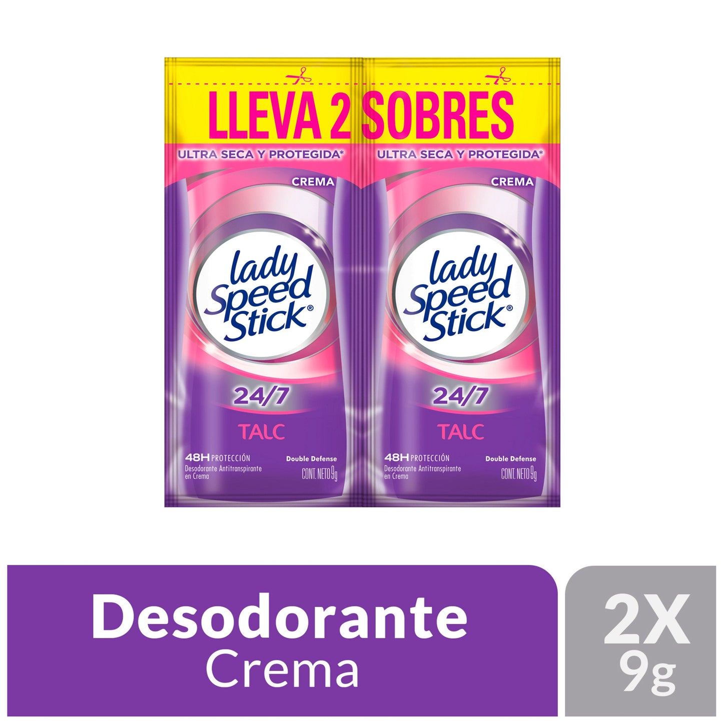 Desodorante Lady Speed Stick Talco Sobres