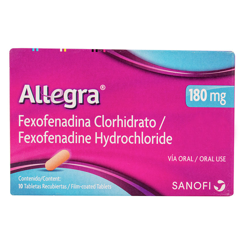Allegra 180 mg 10 Tabletas (m) (a)