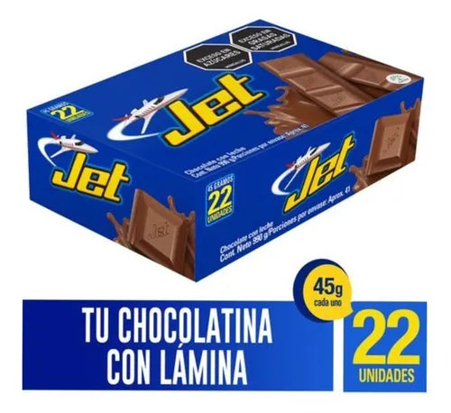 Chocolatina Jet Leche 45 gr 22 Unidad
