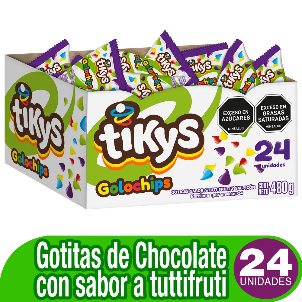 Chocolatina Tikys gOLOCHIPS 20grs 24und