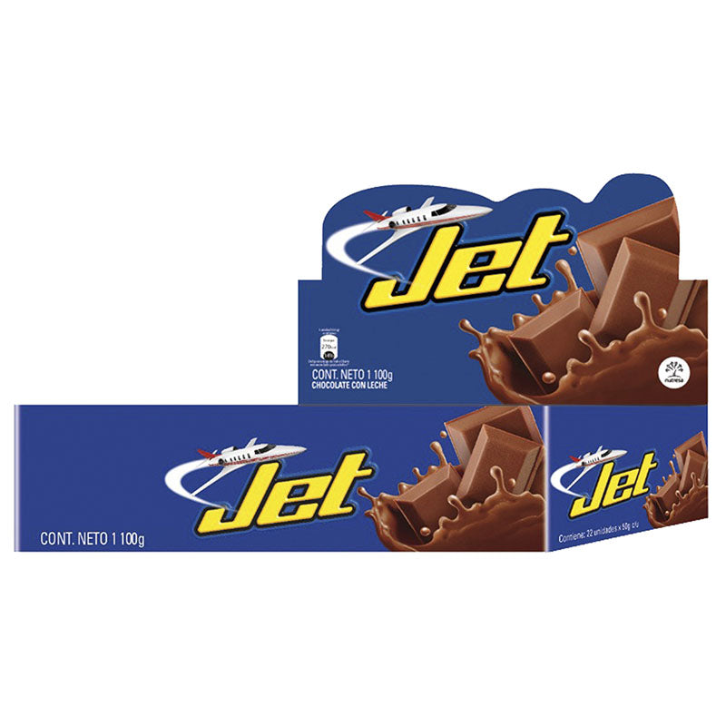 Chocolatina Jet 50 Gramos 22 Unidades Leche
