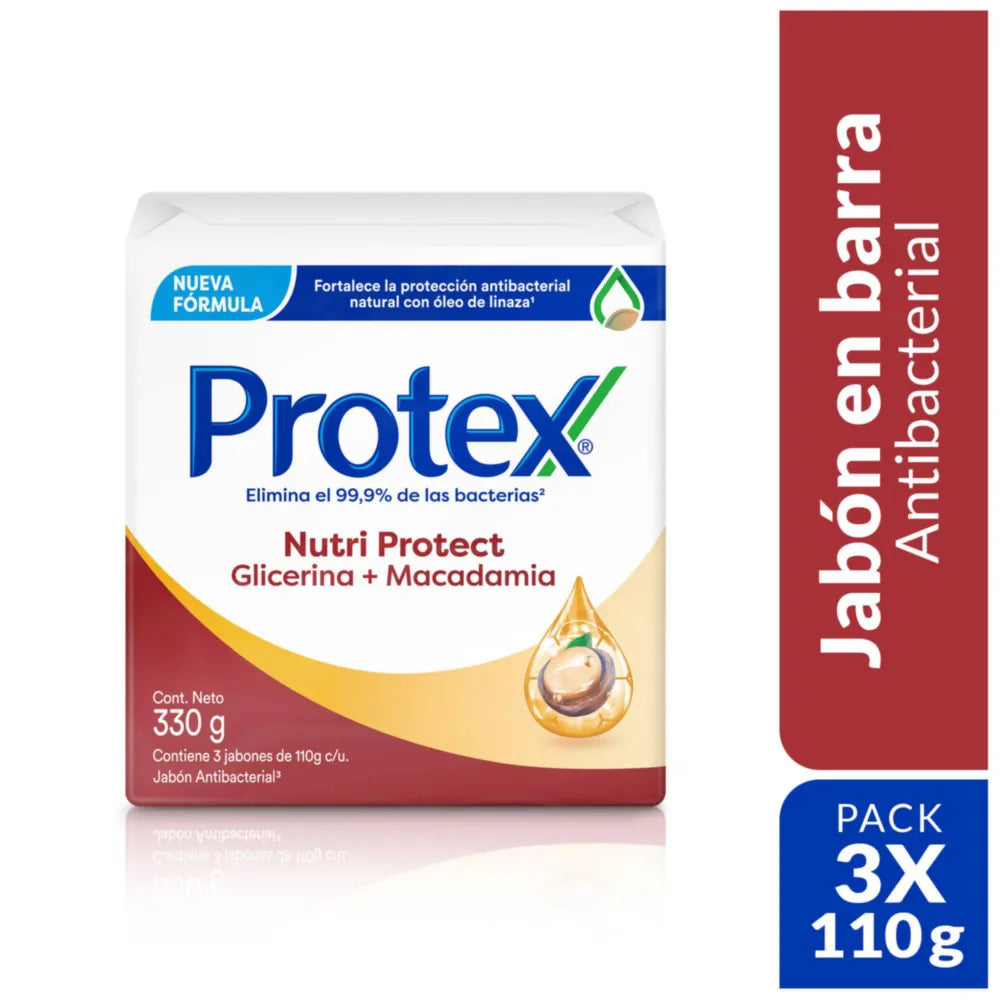 3 Jabón.ANTIBAC.PROTEX Macadamia 110 gr