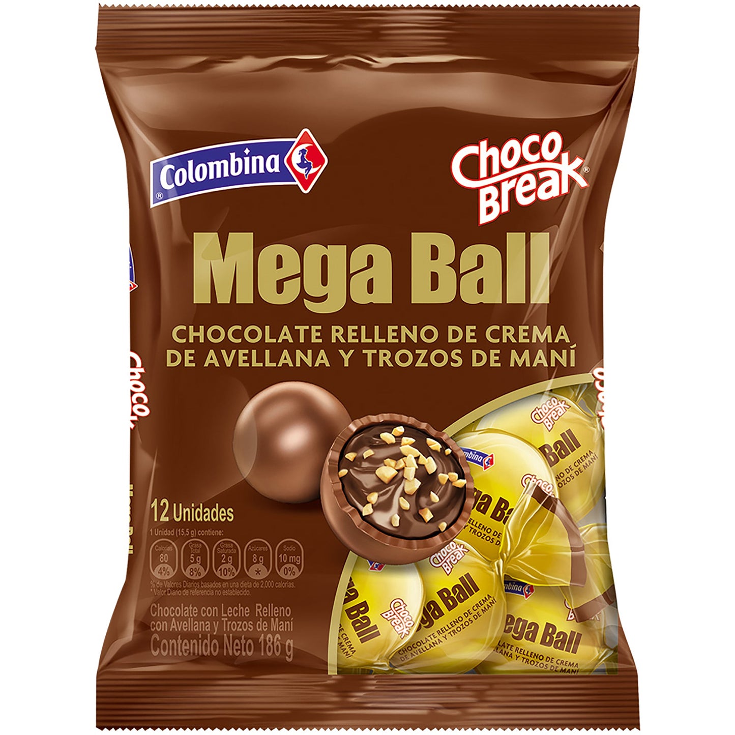 Choco Break Mega Ball 12 Unidad 168 gr