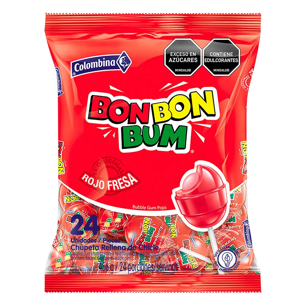 Bon Bon Bum Fresa 24 Unidades