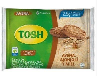 Galleta Tosh Avena Miel Ajonjoli X 6 Un
