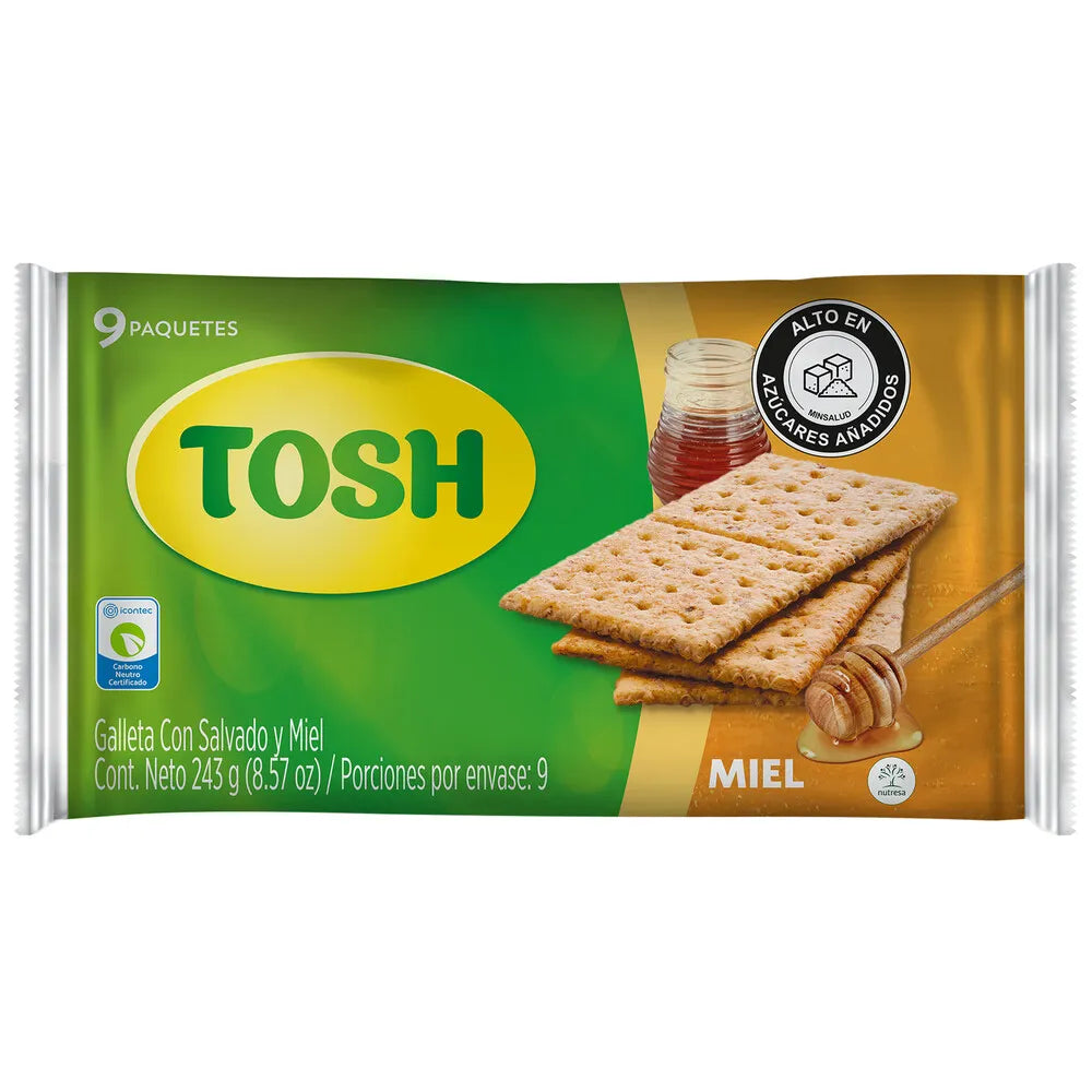 gALLETAS Tosh Miel Fit 243 gr 9 Unidad