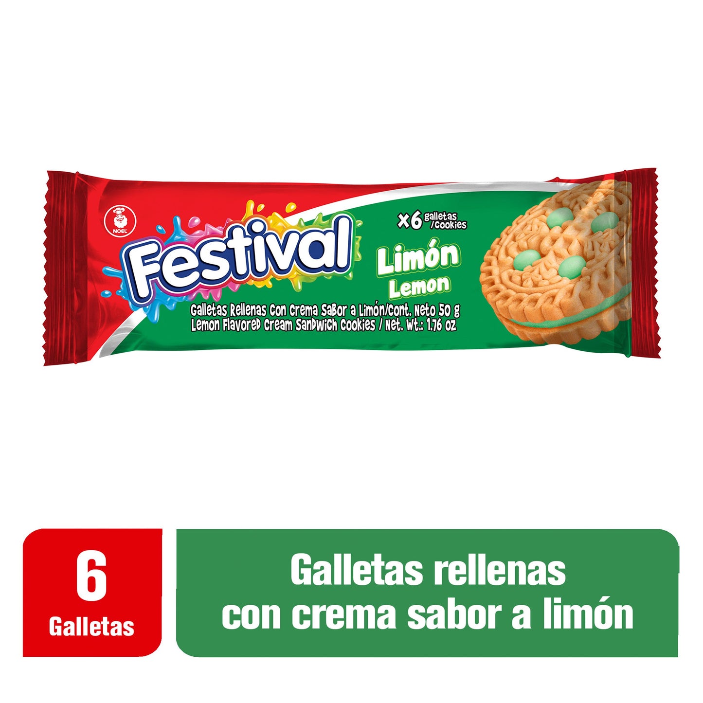 gALLET.FESTIVAL Limon 12 Paq.x6 gALLETAS