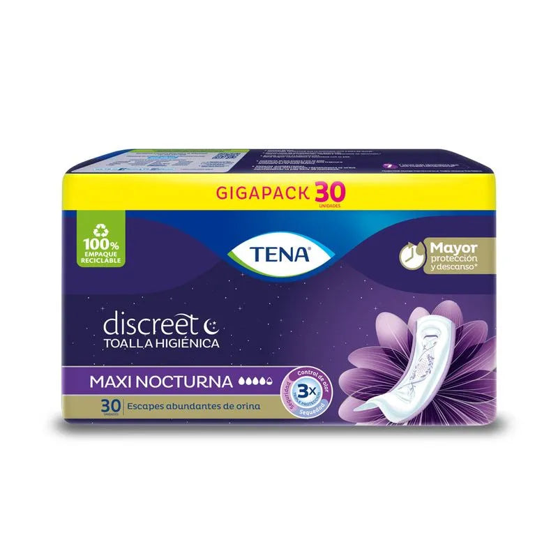 Toa.tena Discreet Maxi Night 30 Unidades