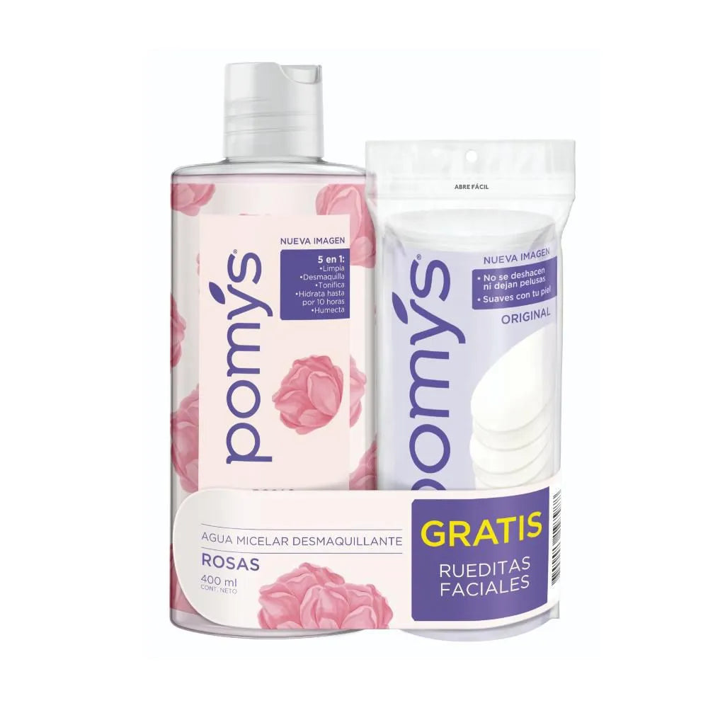 Agua Micelar Rosas 400 ml Gotas PomoYS Rue.