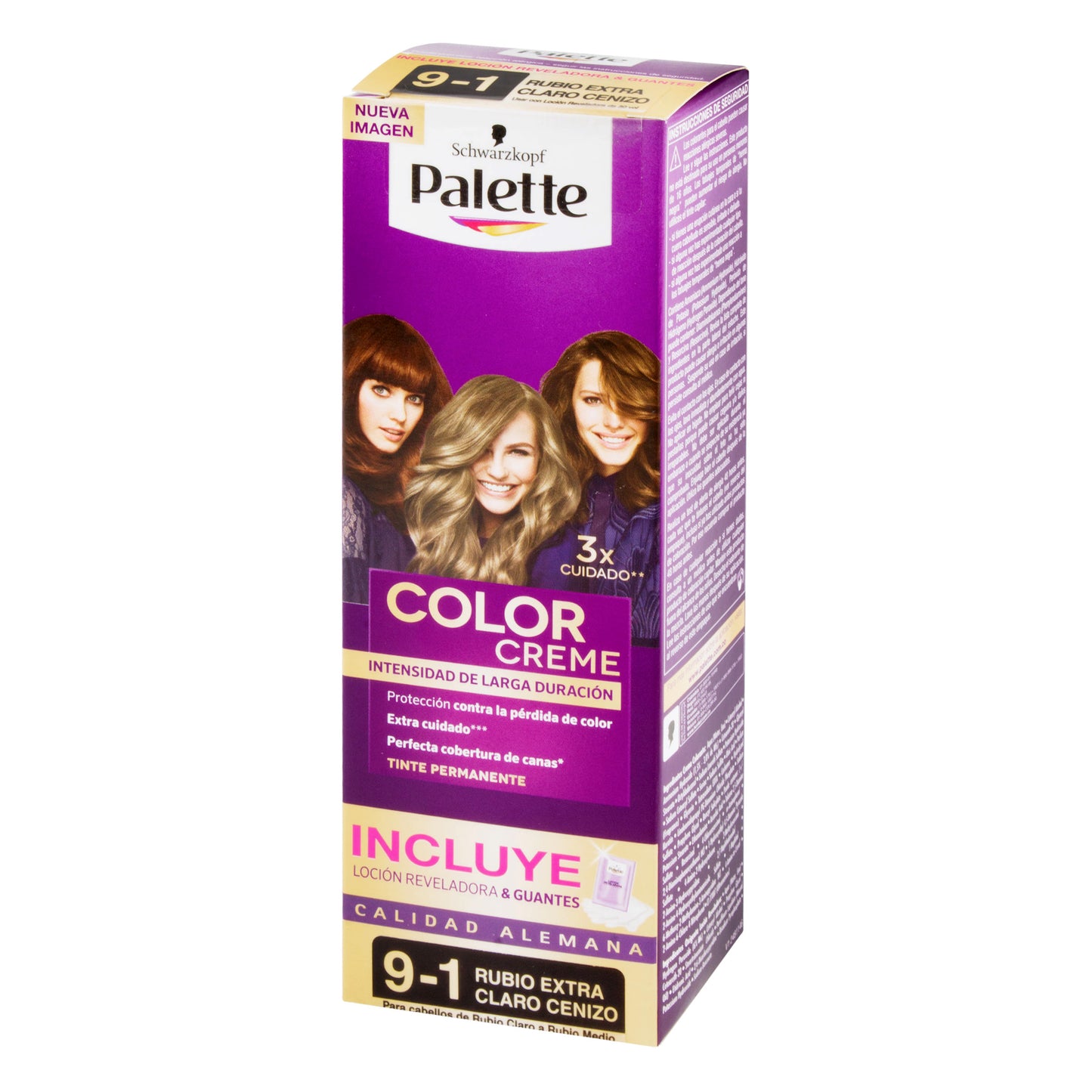 Palette Crema Tubo 9-1 Rubio Extra Claro Cenizo