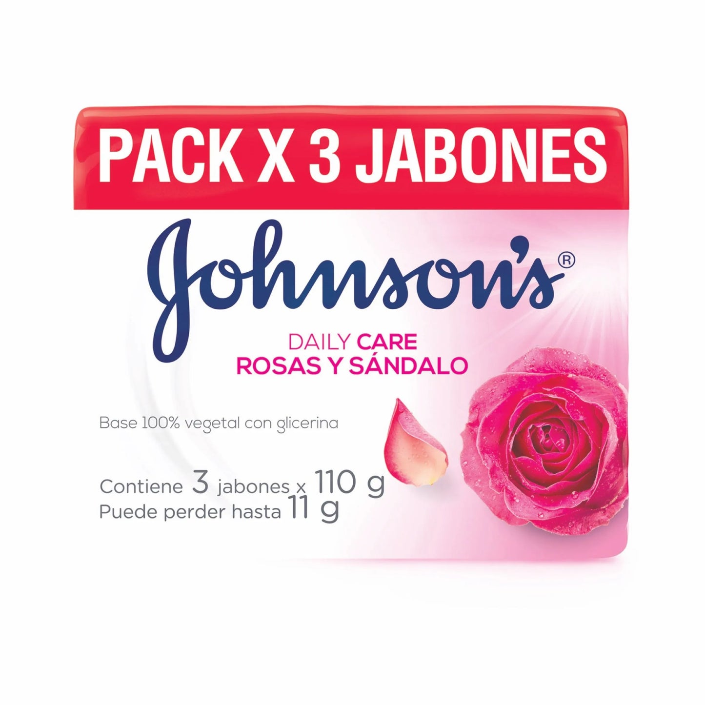 3 Jabón Jj Adulto Rosas Y Sandalo 110 gr