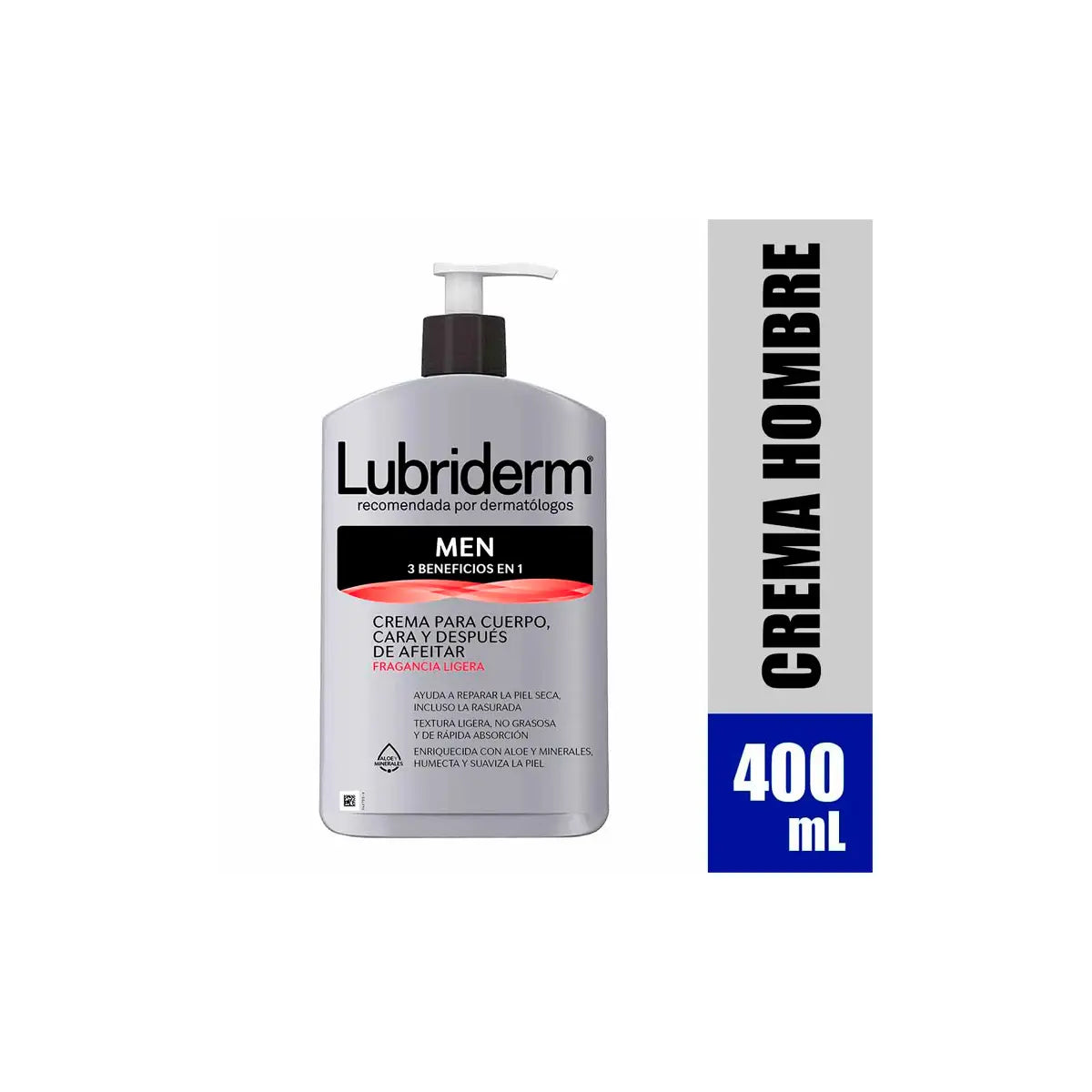 LubricanteDERM Men 3-1 Con Fragancia 400 ml