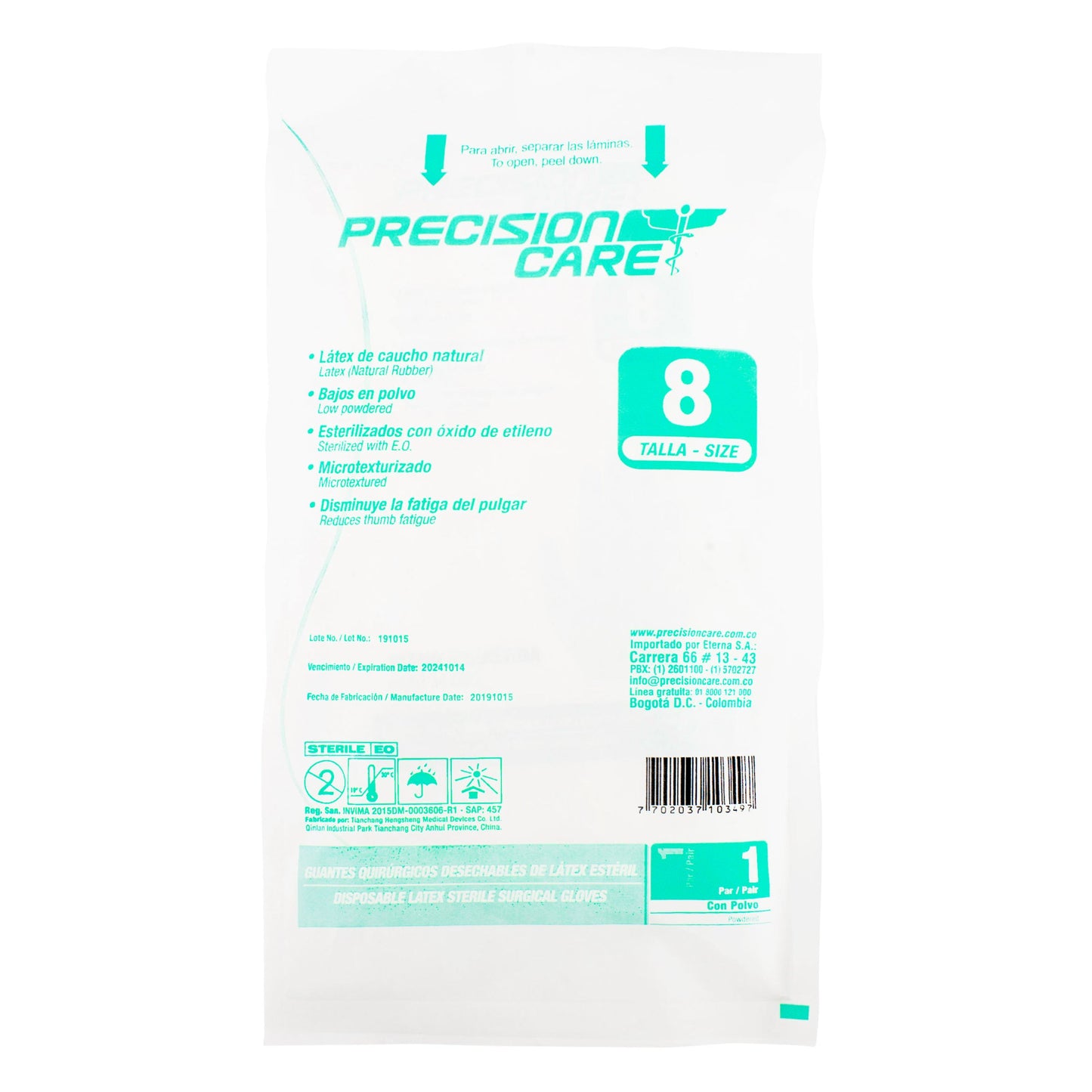 Guantes Esteril Precicion Eterna 8