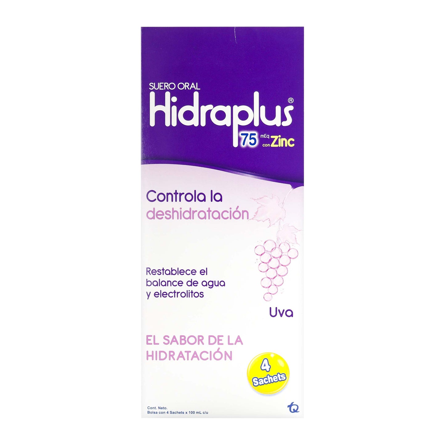 HidratantePLUS 75 Zinc Uva Bol.100ml 4und