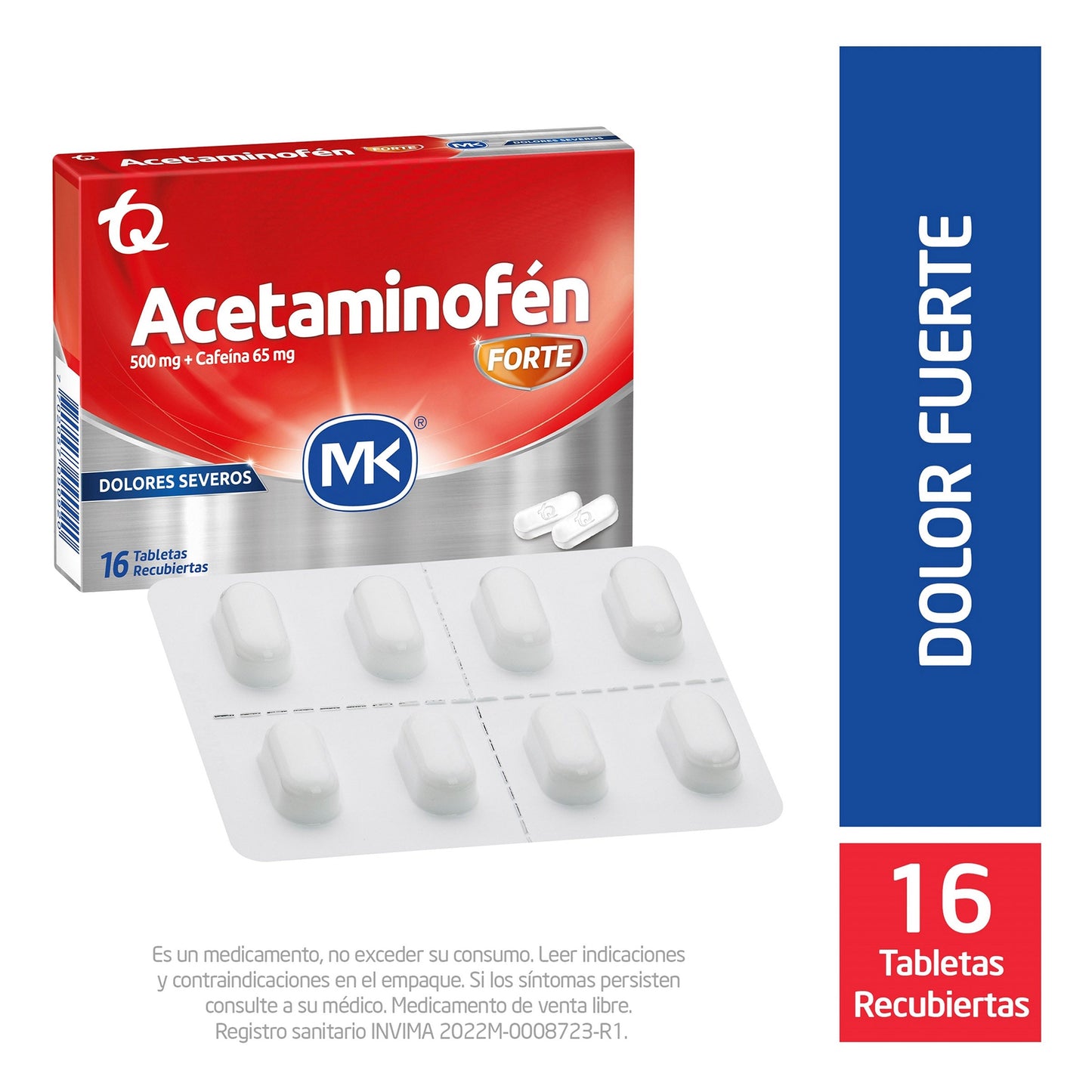 Acetaminofén Forte 16 Tabletas Mk