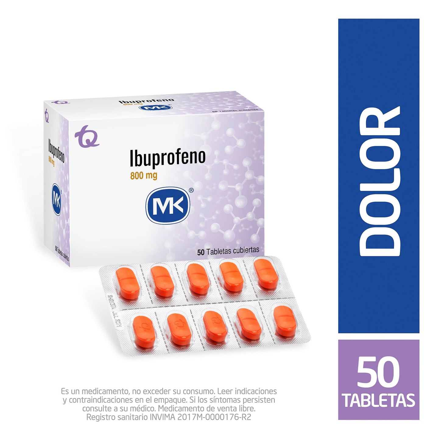 Ibuprofeno 800 mg 50 Tabletas Mk (2)