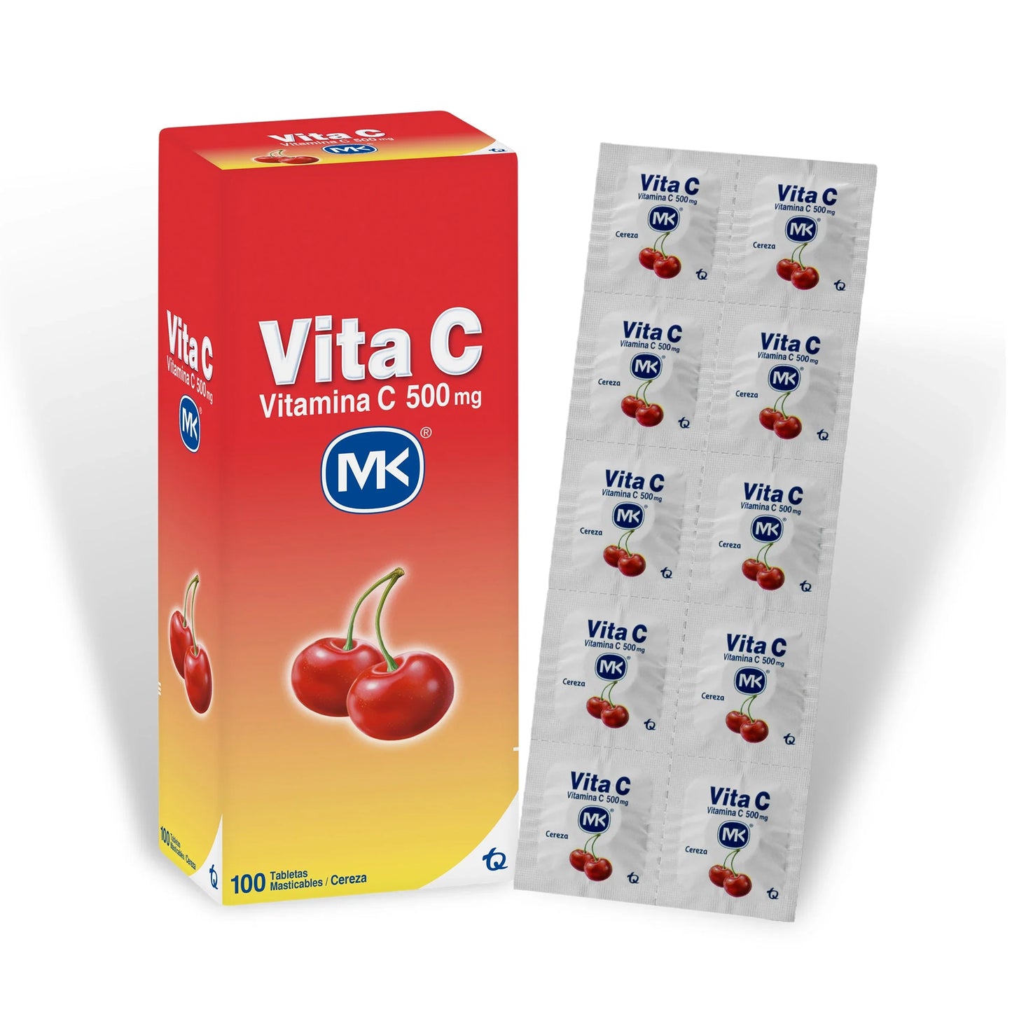 VitA C 500 mg Cereza 100 Tbs Mk