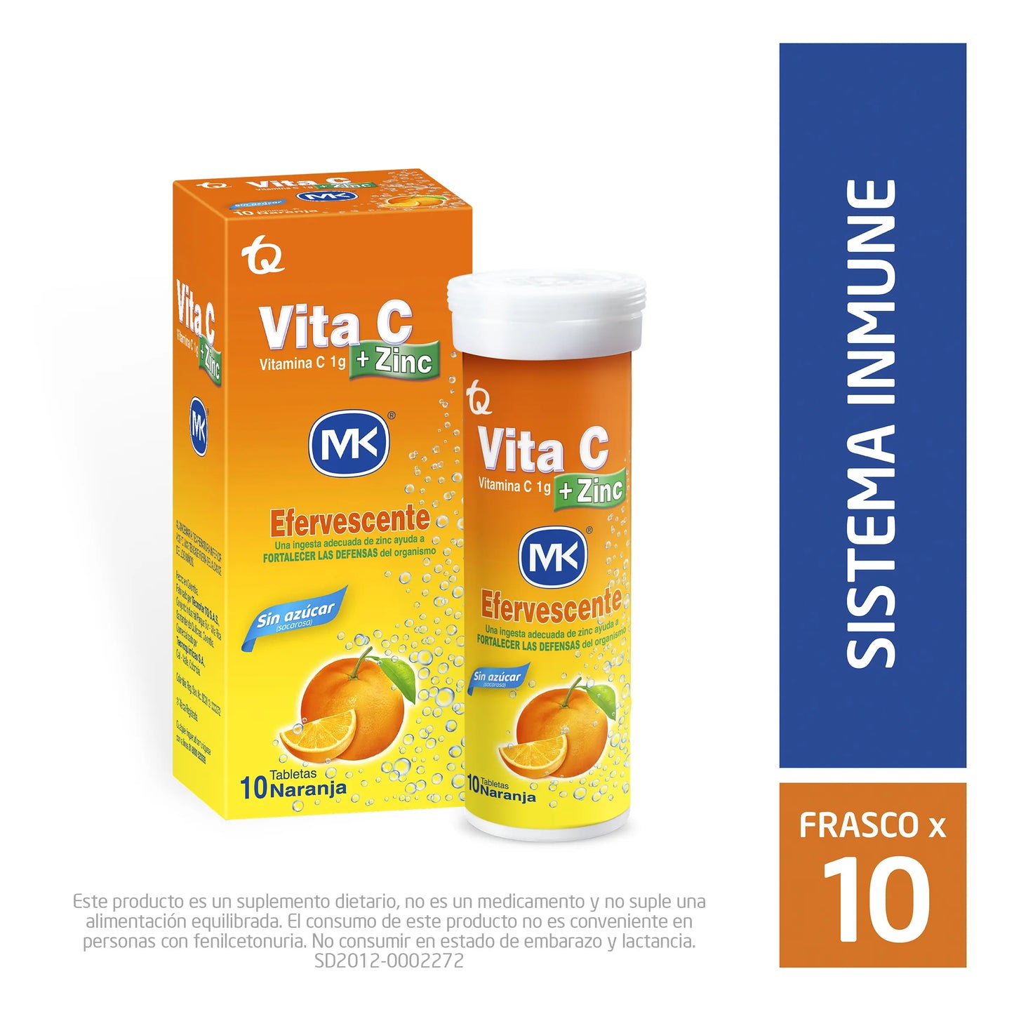 Vitamina C + Zinc X 10 Tubo Eferv