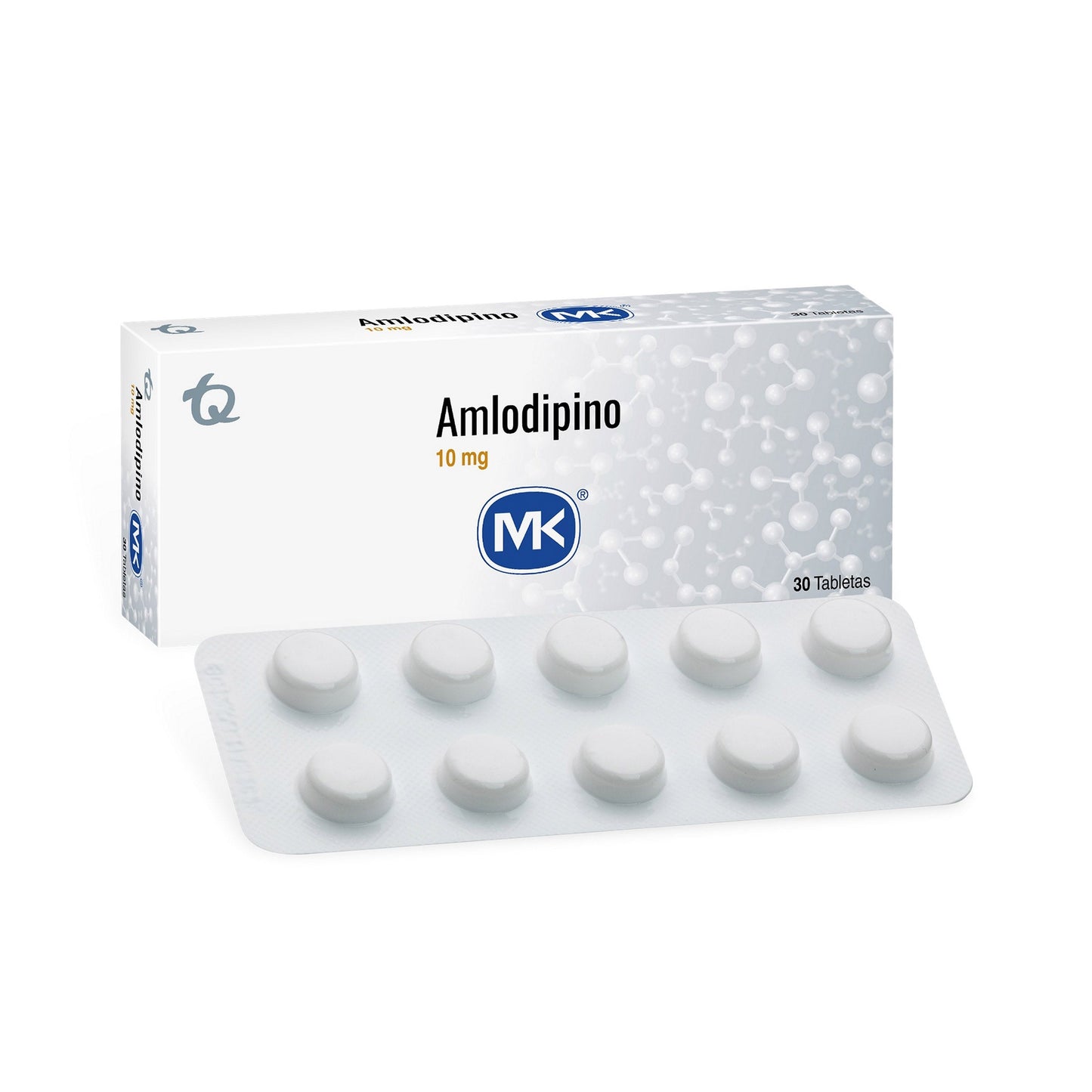 Amlodipino 10 mg 30 Tbs Mk