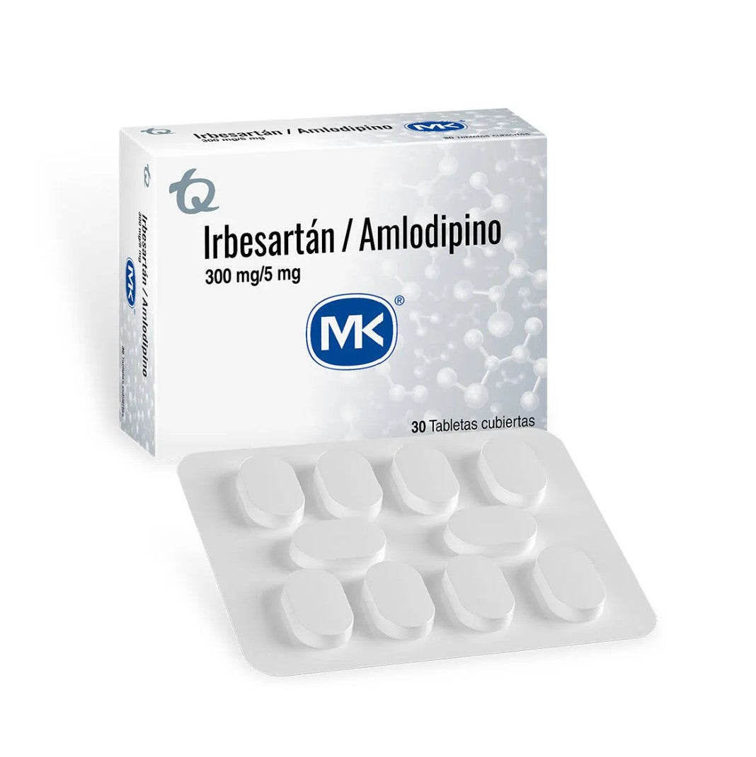 Irbesartan 300mg+amlodipino 5mg 30tbs Mk