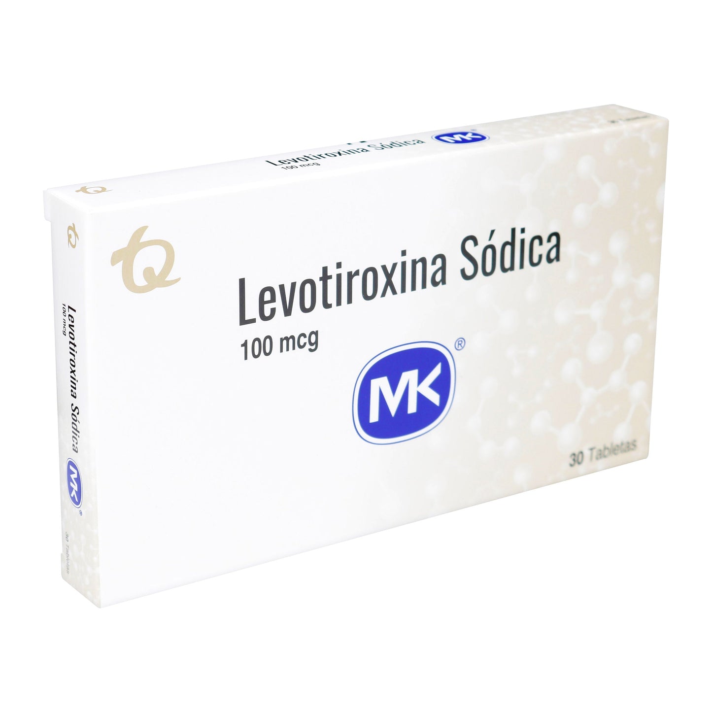 Levotiroxina Sodica 100 mcg 30 Tabletas