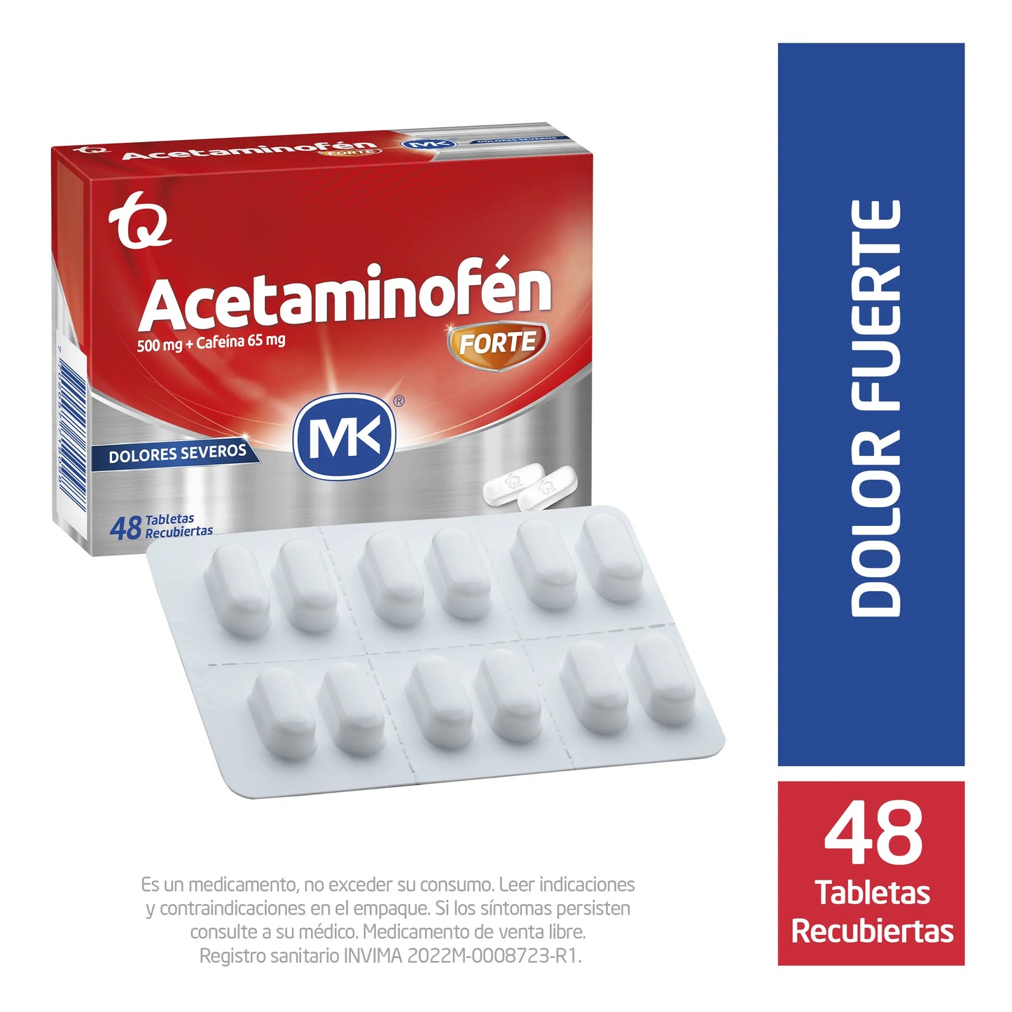 Acetaminofén Forte 48 Tabletas Mk