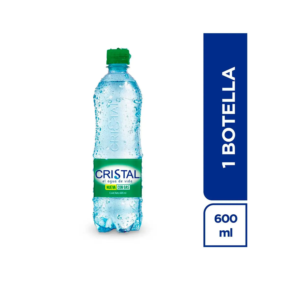 Agua Cristal Con gAS 600 ml