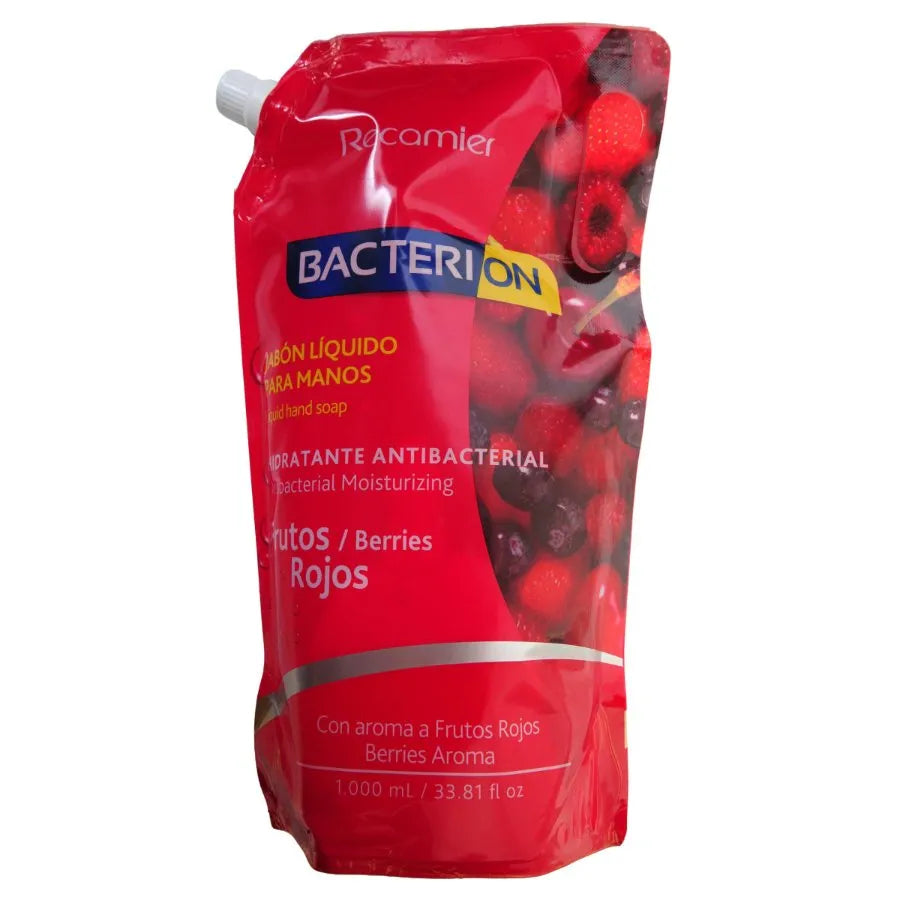 Jabón Bacterion Líquido Frutos Rojos Doypack 1000 Mililitros