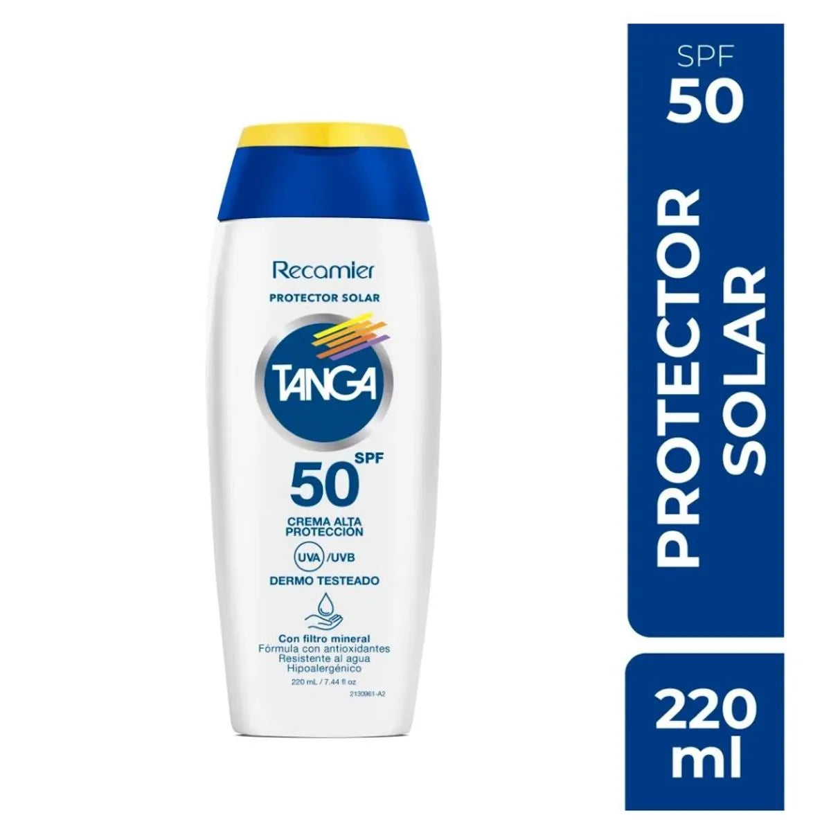 Bloqueador.TANGA Spf 50 Crema 220 ml