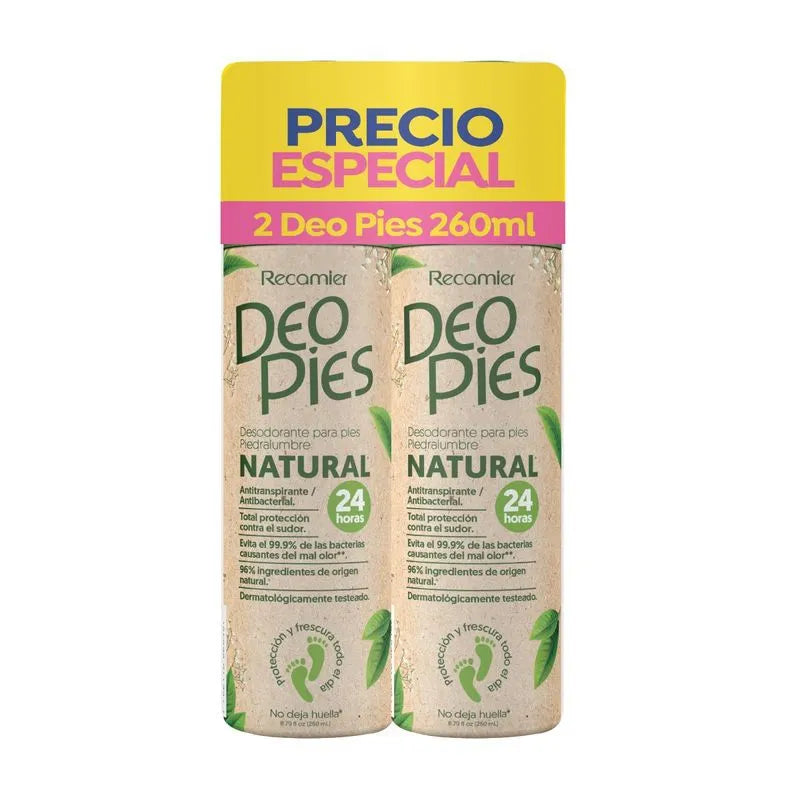 2 Desodorante Deo Pies Piedra AluminioBRE 260ml