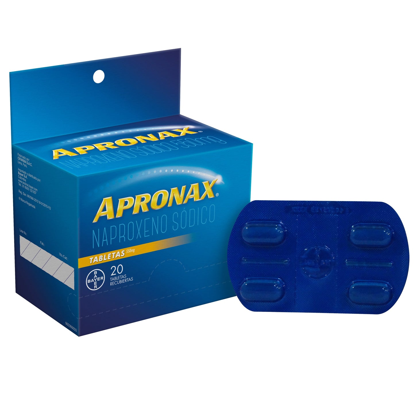 Apronax 550 mg 20 Tabletas