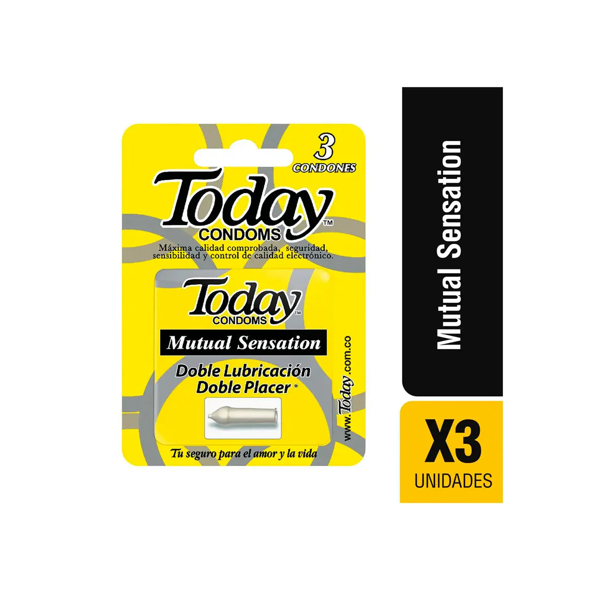 Preservativo.TODAY Mutual Sensation 3 Uds