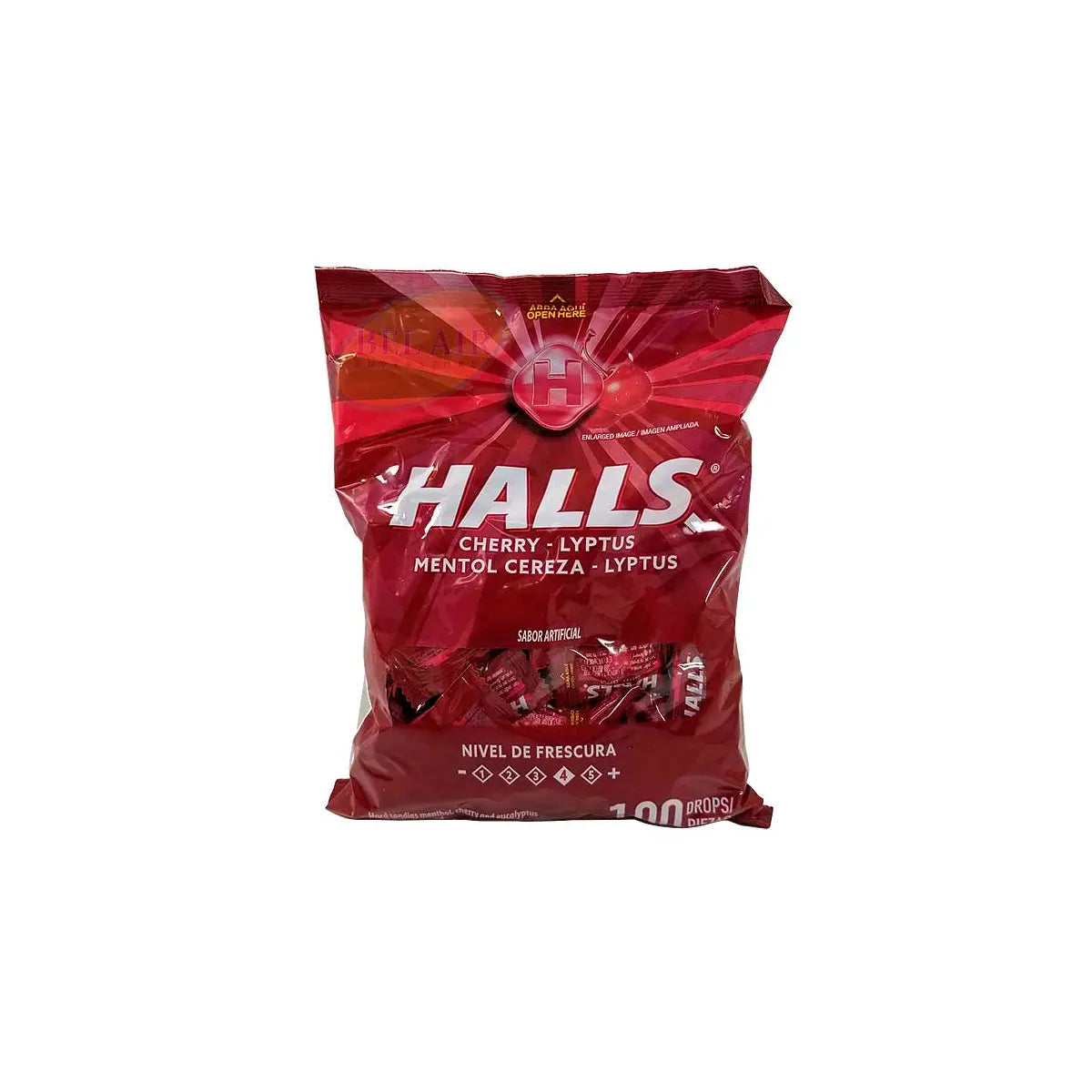 Halls Cherry Lyptus Pepa 100 Uds