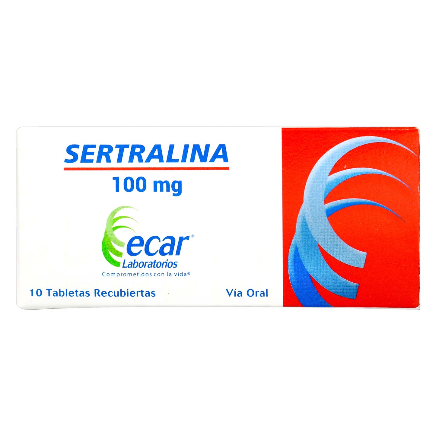 Sertralina 100 mg 10 Tabletas Rec Eca