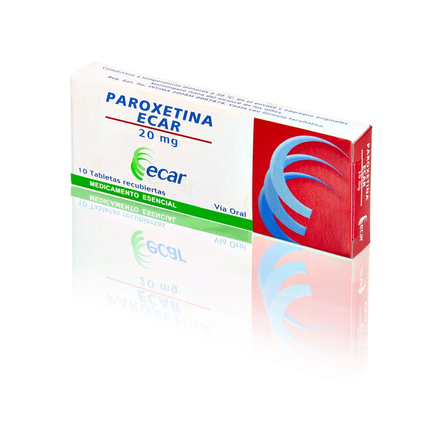 Paroxetina 20 mg 10 Tabletas Ec