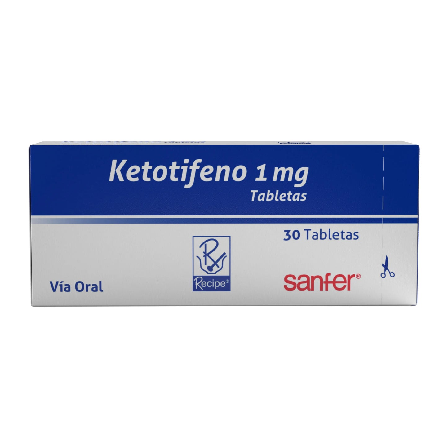 Ketotifeno 1 MG 30 Tabletas