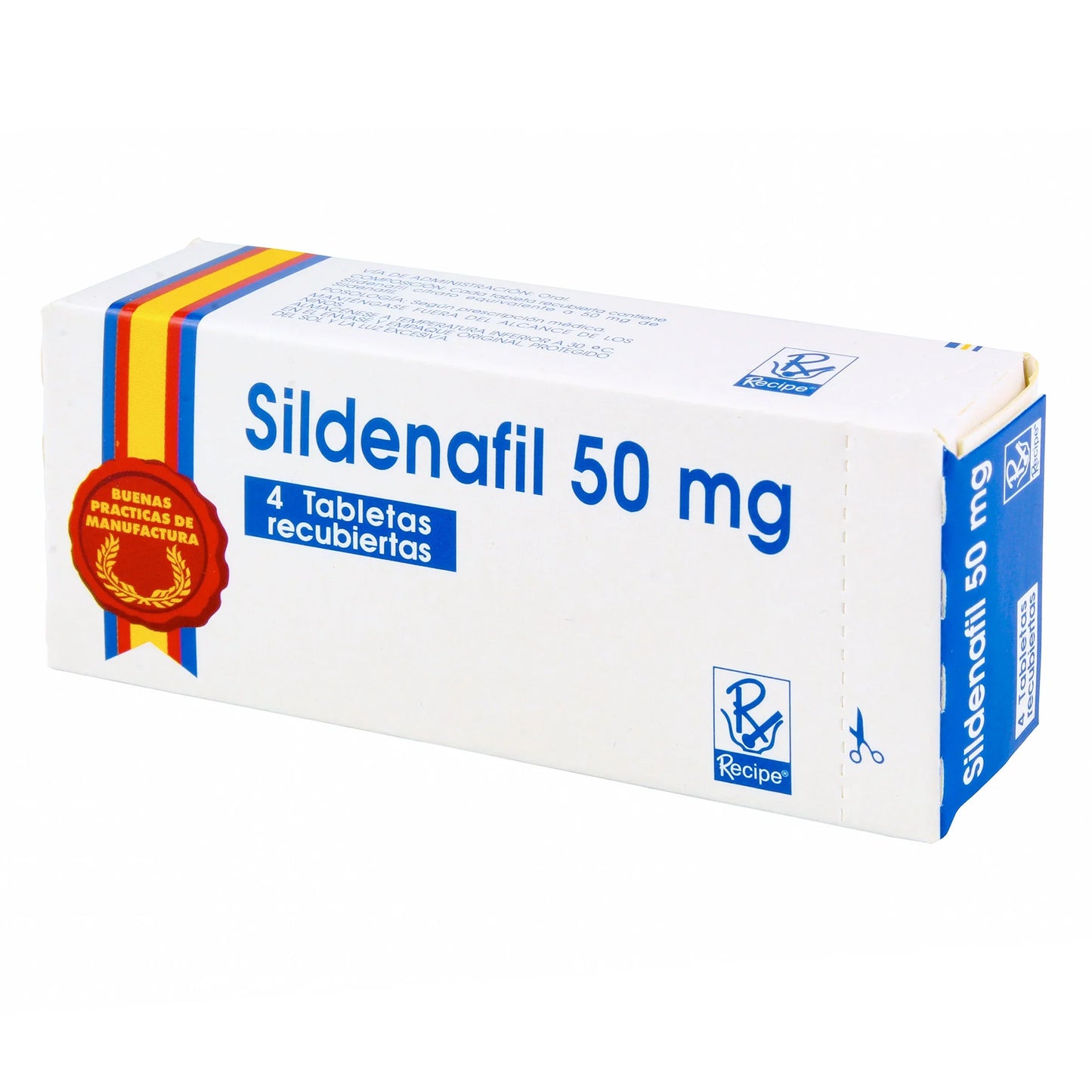 Sildenafil 50 mg 4 Tabletas Rc