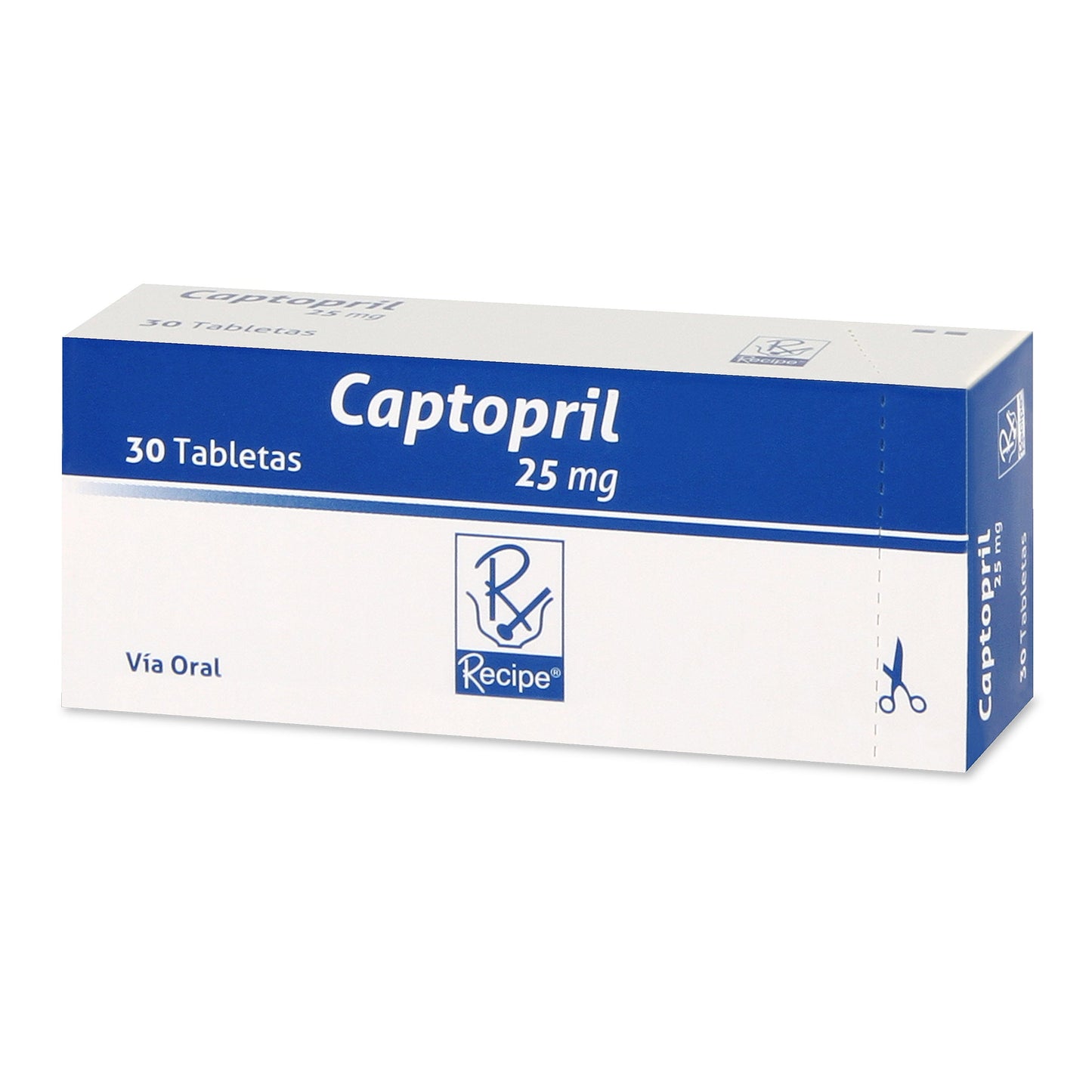 Captopril 25 mg 30 Tabletas Rc