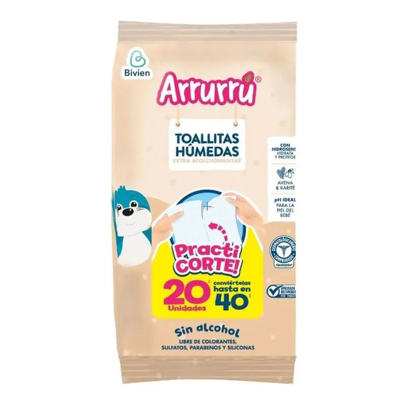 Toallitas Húmedas Arrurru Avena 20und