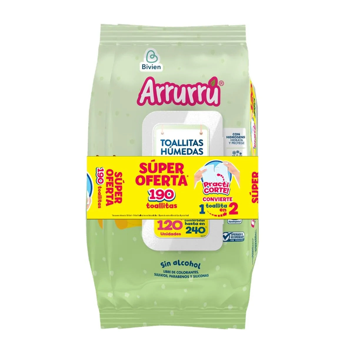Toallas Humedas Arrurru Aloe X 190 Und Super Oferta