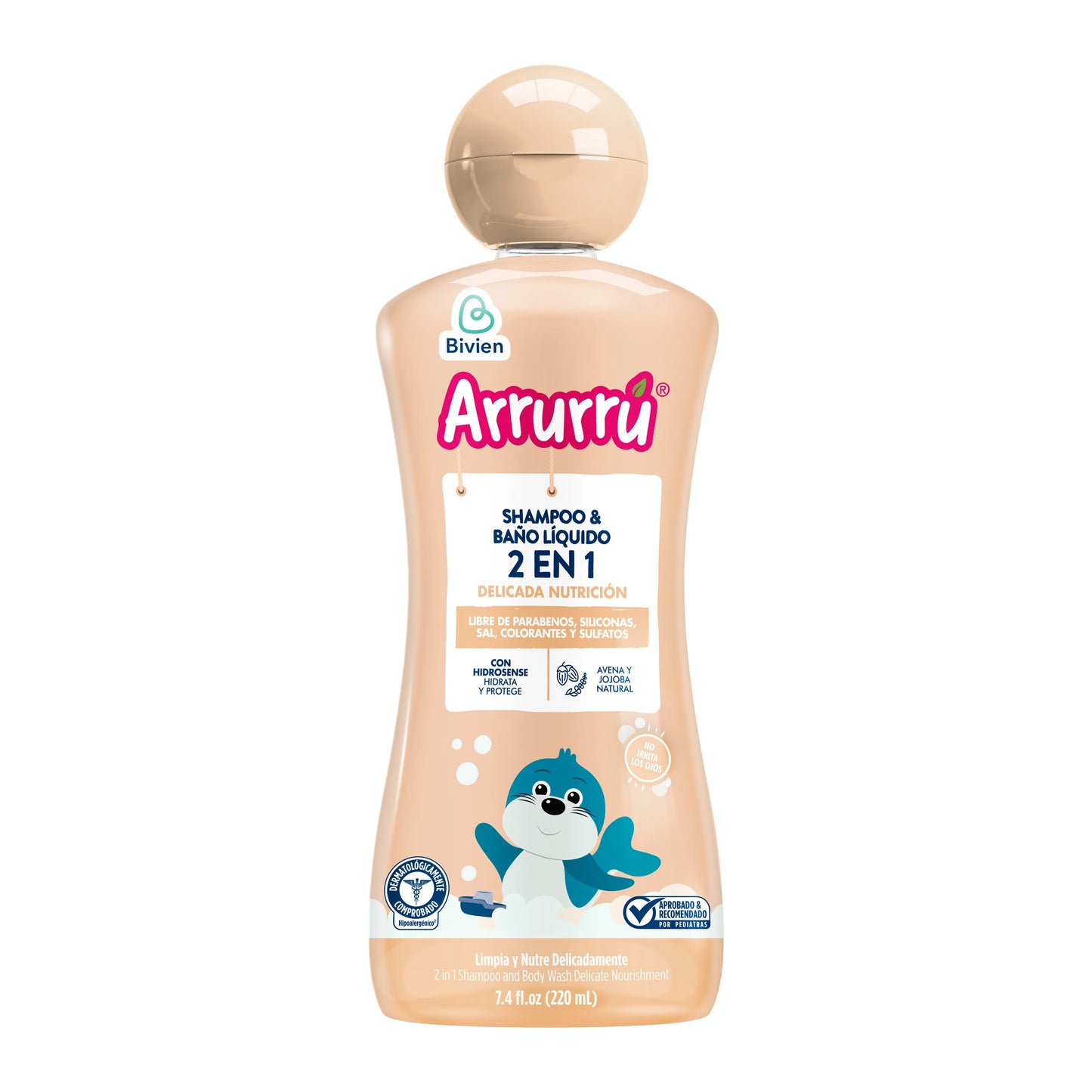 Champú Y Baño Arrurrú Naturals 2 En 1 Avena 220 Mililitros